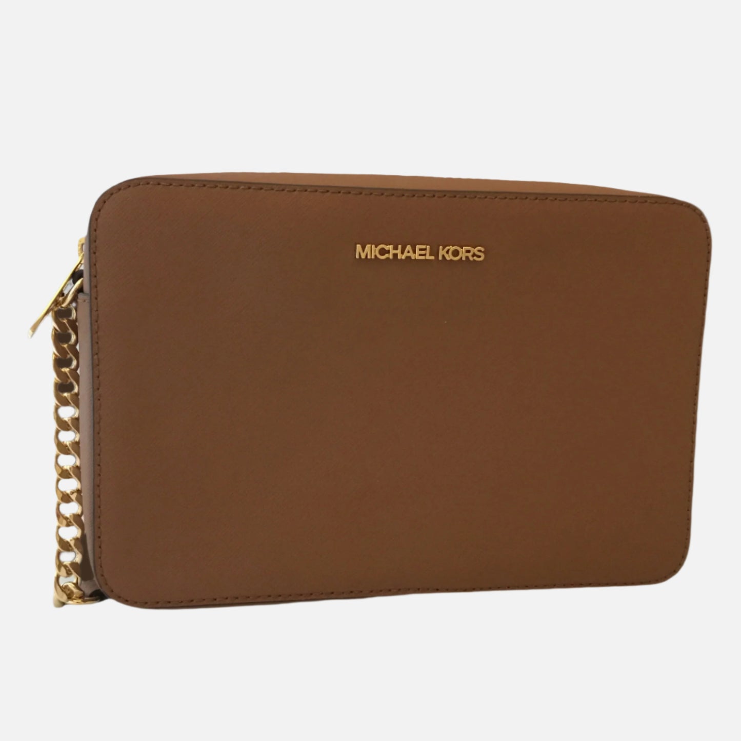 Michael Kors Handbags Brown Jet Set with gold coloured chain.
