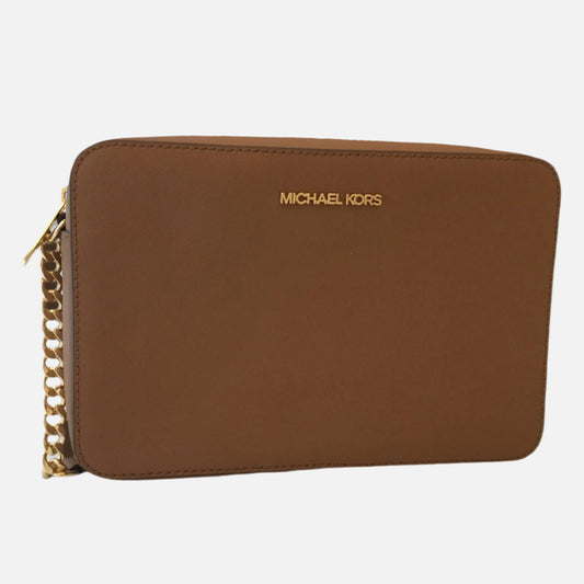 Michael Kors Handbags Brown Jet Set with gold coloured chain.