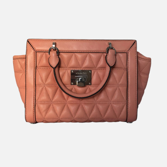 Michael Kors Handbags Peach messenger Bag. Grey Michael Kors Branded Interior and slip pocket.