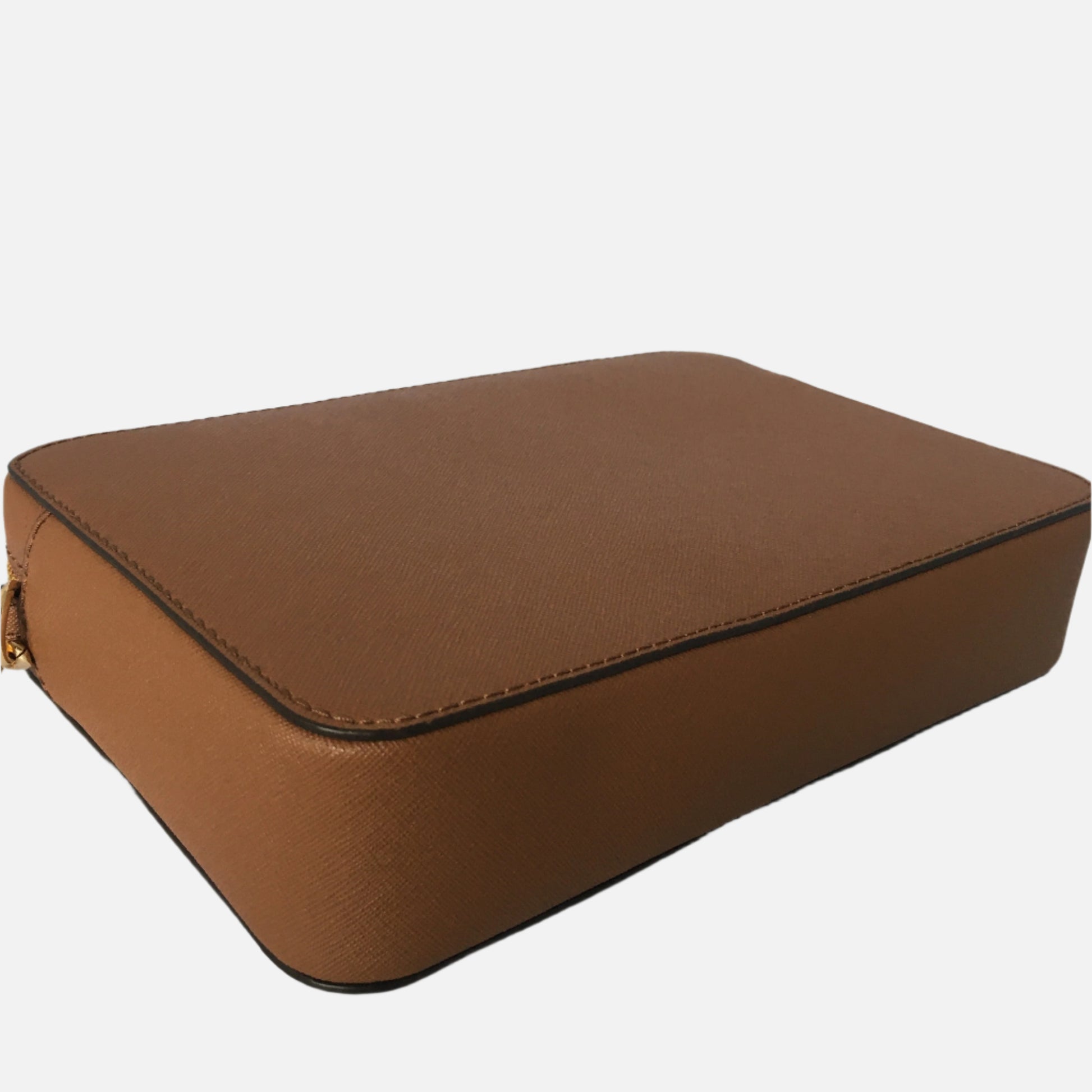 Michael Kors MK Bag Sale Brown Leather Bag. Bottom and Side View.