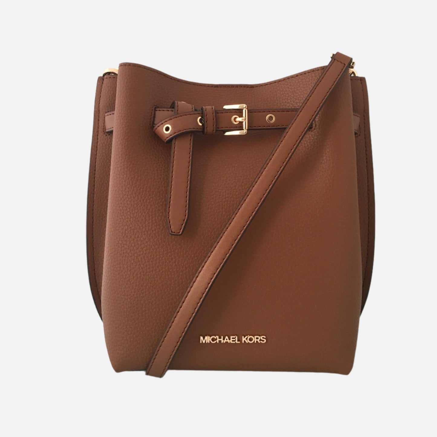 Michael Kors brown designer crossbody bags. Saffiano leather with crossbody strap.