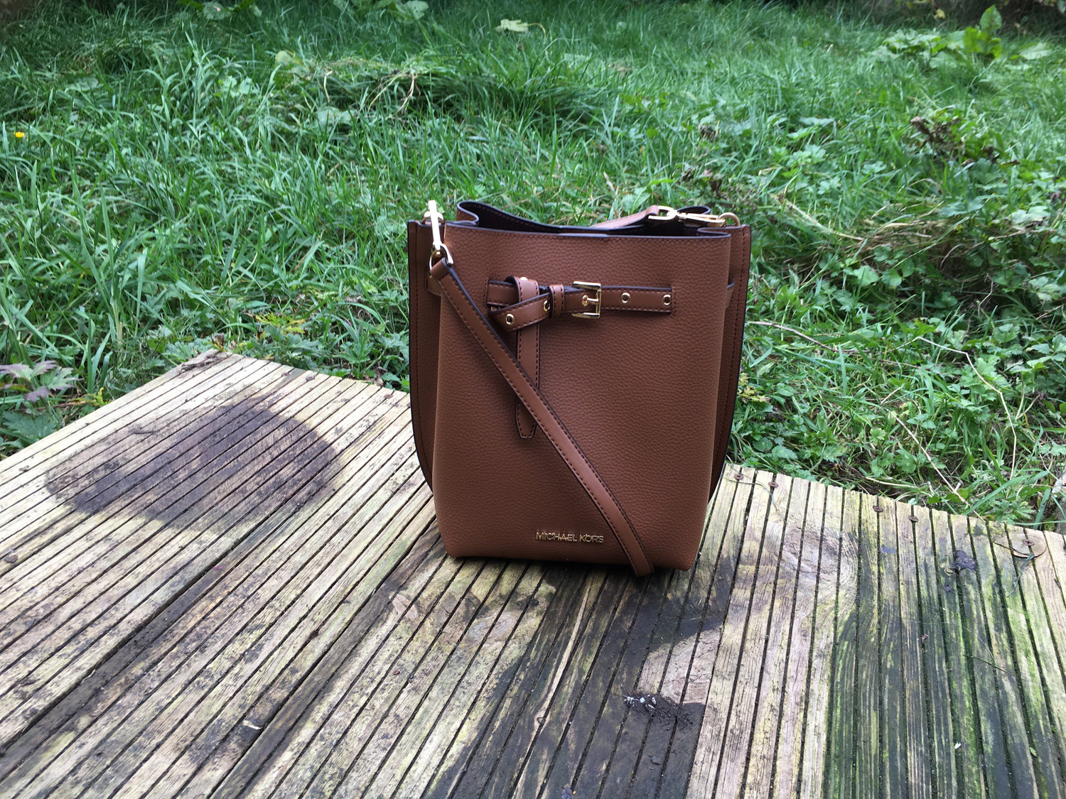 Micheal Kors brown Emilia bucket bag