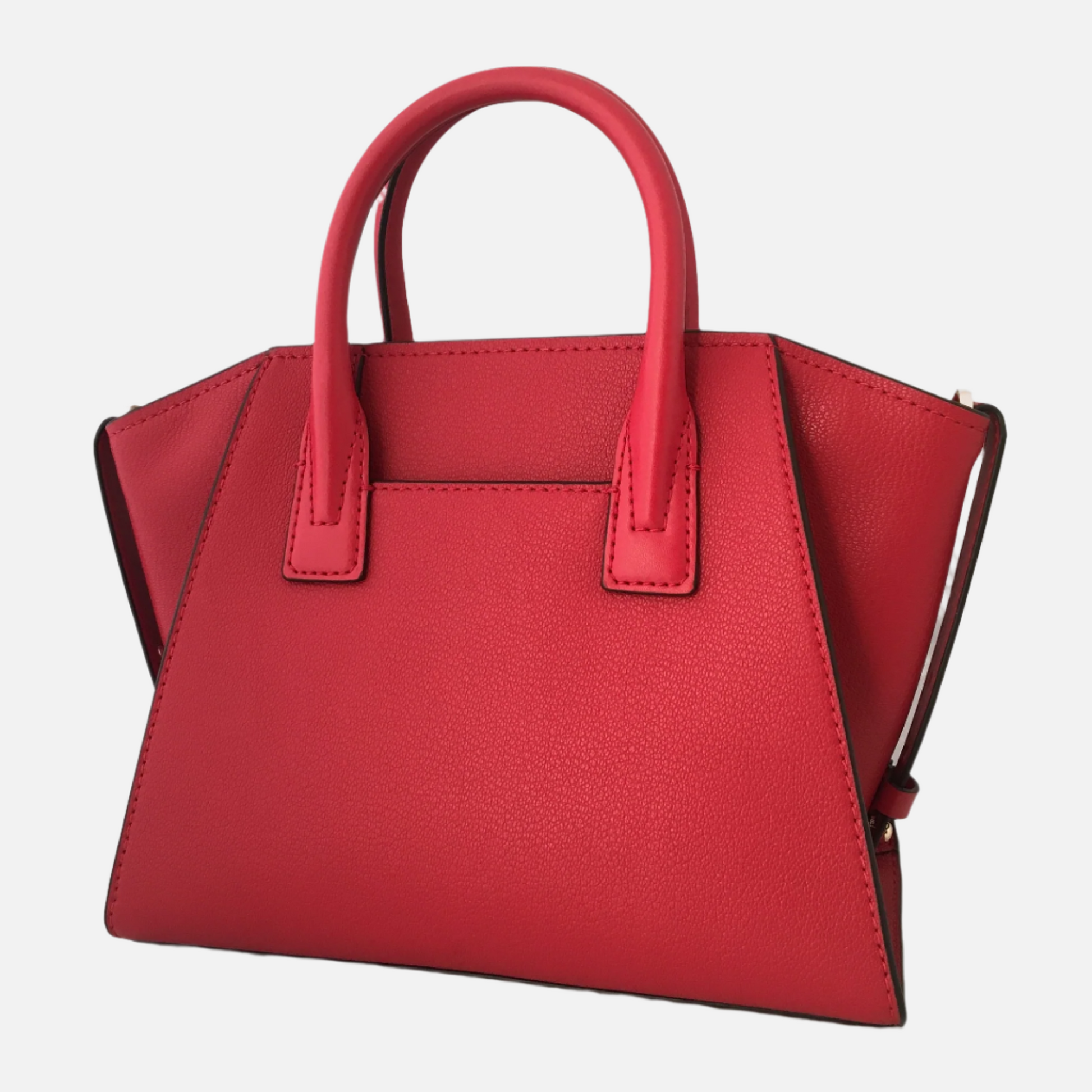 Michael Kors Bags In UK Avril Small Leather Satchel. Rear View with Slip Pocket.