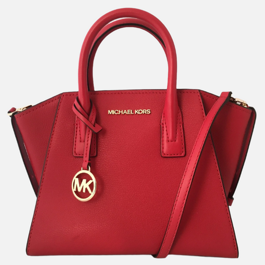 Michael Kors Bags In UK Red Avril Small Leather Satchel